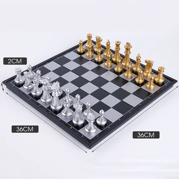  Настольные игры на открытом воздухе Средневековые шахматы большого размера с магнитной большой шахматной доской 32 шахматных стола Наборы фигурок для пикника Настольная игра