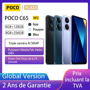  POCO C65, смартфон, NFC, 128 ГБ, ГБ, экран 6,74 дюйма, процессор MediaTek Helio G85, камера 50 МП + камера 8 Мп, 90 Гц, мАч, глобальная версия