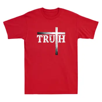  Truth Cross Christian - Believe In God Вера в Иисуса Христа Винтажная мужская футболка