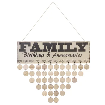  Подвесной календарь, сделанное своими руками Деревянное напоминание о дне рождения, Настенный декор для дома, Памятный календарь для дома