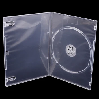  1ШТ Ящик Для Хранения компакт-дисков Disk Box Single Double CD Case Пластиковый DVD-Кейс для Хранения Дисков Homeuse