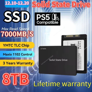  PS4 PS5 SSD 4 ТБ 8 ТБ 2 ТБ 1 ТБ SATA3 SSD Настольный Ноутбук Высокоскоростной твердотельный накопитель Жесткий диск Твердотельные диски 2,5 