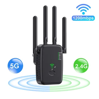  5 ГГц WiFi Extender Long Range Wireless WIFI Booster Сетевой Wifi Адаптер 1200 Мбит/С Wi-Fi Усилитель 802.11N Wi-Fi Ретранслятор Сигнала