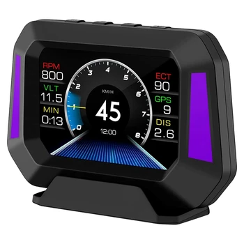  Автомобильный головной дисплей HUD, цифровой датчик системы OBD GPS, градиентометр скорости автомобиля, инструмент автоматической диагностики, автомобильный спидометр