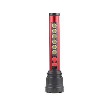  Фонарик, зарядка через USB, индикатор мощности, боковой фонарь Cob, наружный дистанционный фонарик, прожектор для кемпинга (красный)