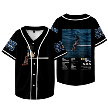  SZA Merch SOS Album Куртка Топ Женская мужская модная повседневная футболка с коротким рукавом Уличная одежда
