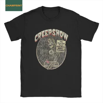  Мужская футболка Creepshow 1982, хлопковая одежда ужасов, забавная футболка с круглым вырезом и коротким рукавом, футболки с графическим принтом